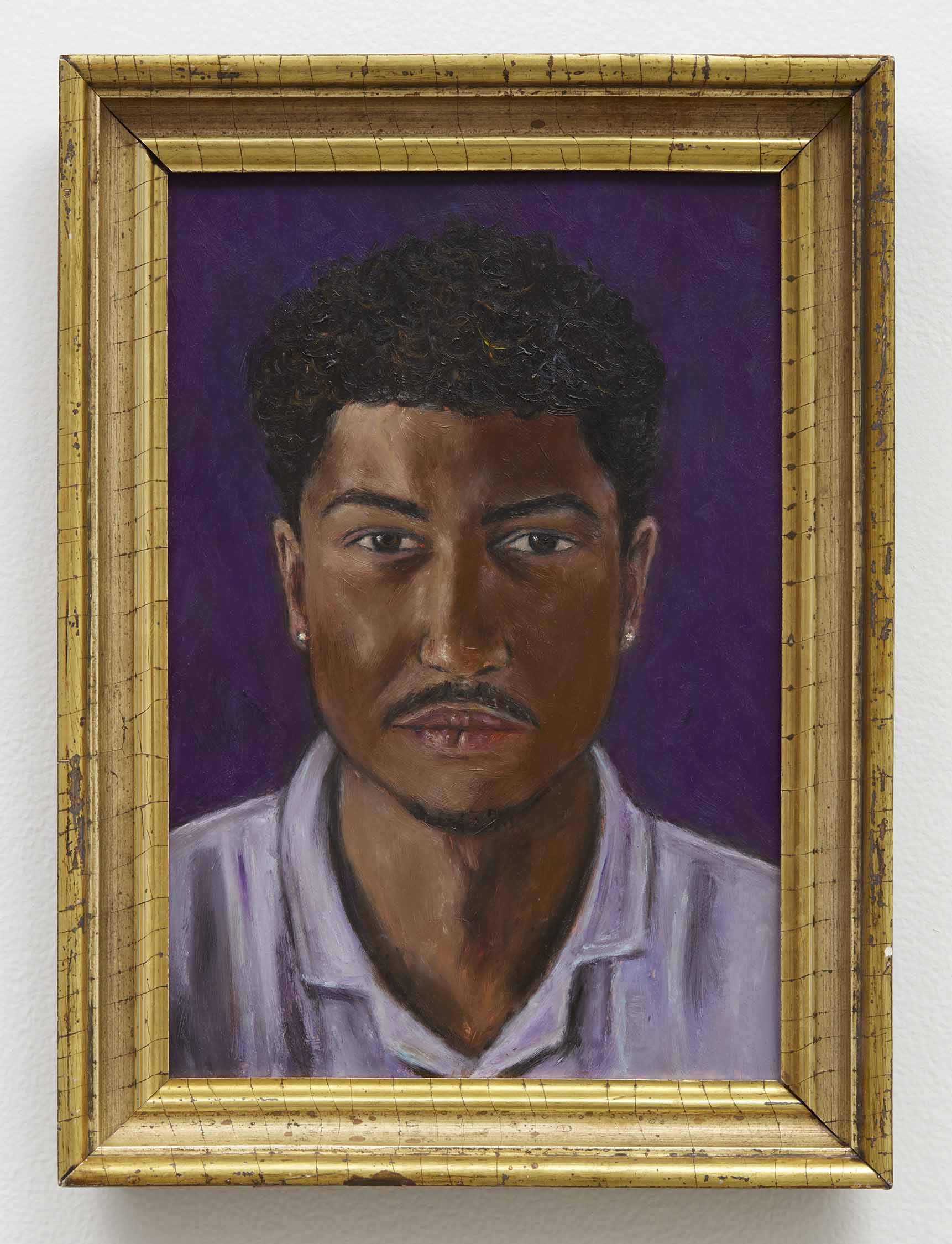 Max Jahn, <i>Finisher</i>, 2025. Oil on copper in artist's frame, 14 1/8 x 10 3/8 x 1 5/8 in (36 x 26.5 x 4 cm)